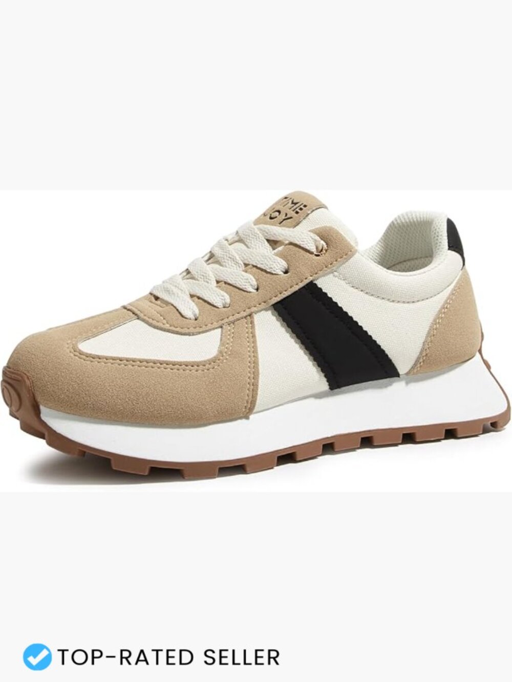 Women's Retro Platform Sneakers Wide Fit Vintage Casual Walking Shoes Lace Up